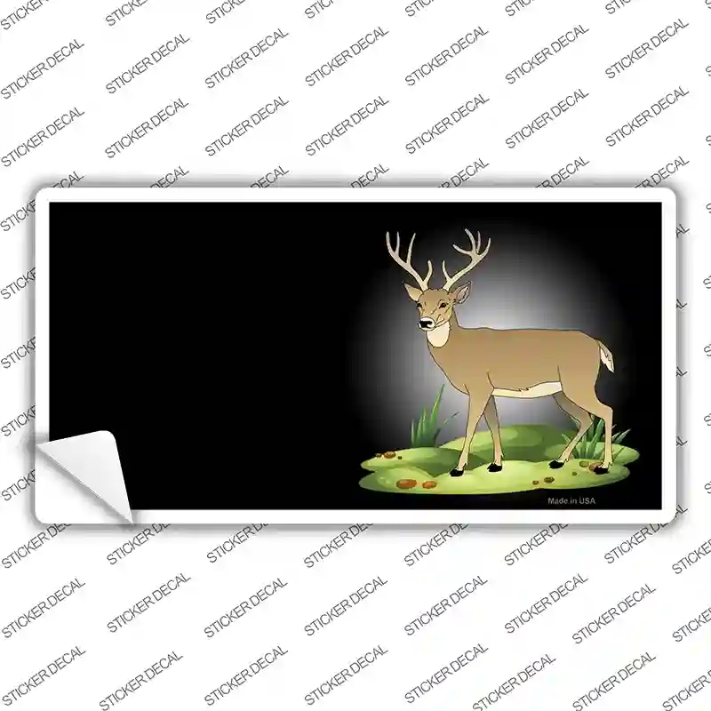 LP-7875s-L Deer Offset Novelty Sticker Decal, Large