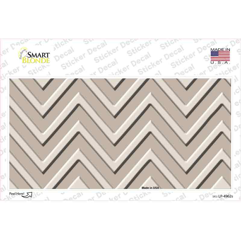 LP-4962s-M Tan Light Tan Chevron Novelty Sticker Decal, Medium