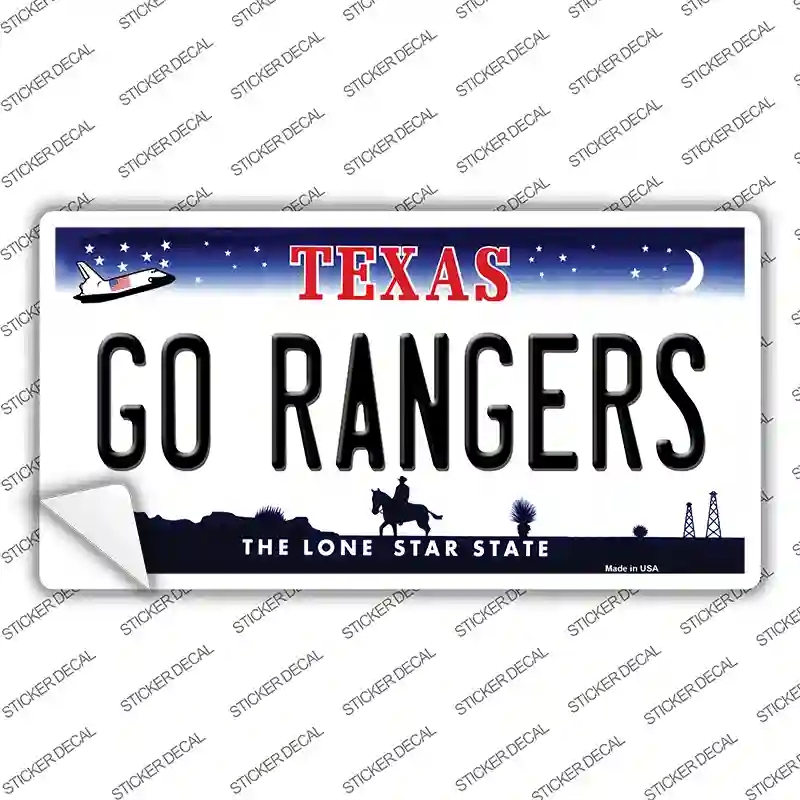 LP-13513s-L Go Rangers Texas Novelty Sticker Decal, Large