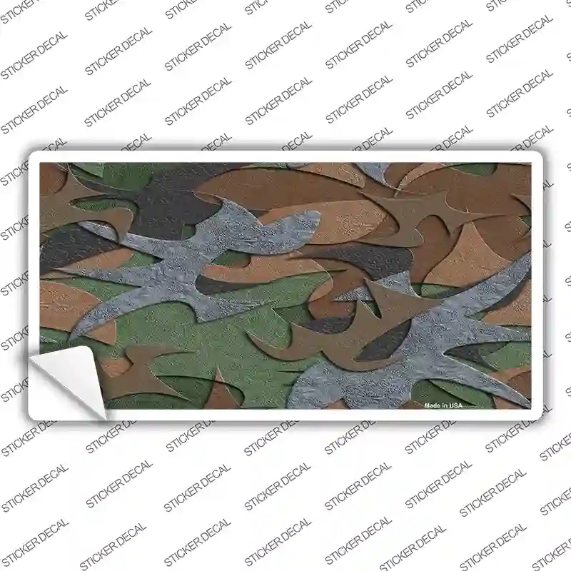 LP-5078s-S Textured Camouflage Novelty Sticker Decal, Small