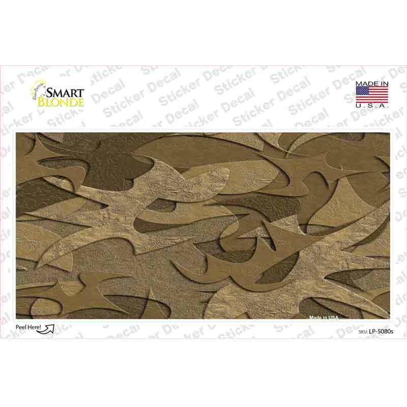LP-5080s-M Brown Camouflage Novelty Sticker Decal, Medium