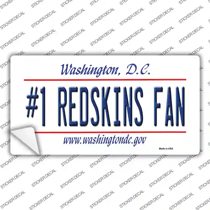 LP-13536s-S Number 1 Redskins Fan Novelty Sticker Decal, Small
