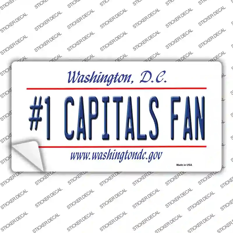 LP-13542s-L Number 1 Capitals Fan Novelty Sticker Decal, Large