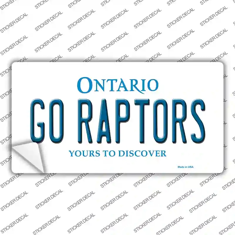 LP-13545s-XL Go Raptors Novelty Sticker Decal, Extra Large