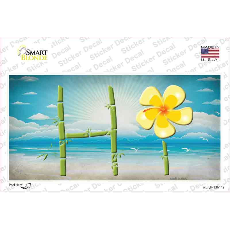 LP-13611s-M HI Bamboo Novelty Sticker Decal, Medium