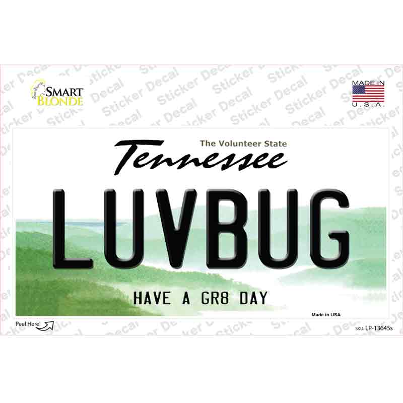 LP-13645s-M Love Bug Novelty Sticker Decal, Medium