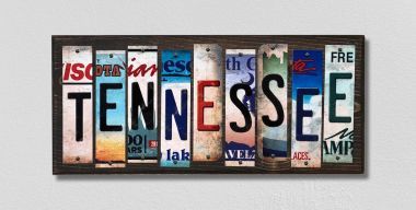 WS-192 Tennessee License Plate Strips Novelty Wood Signs