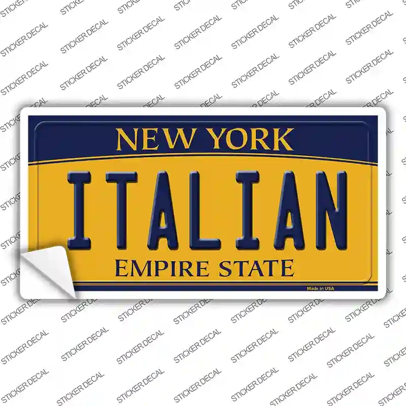 LP-8964s-L Italian   York Novelty Sticker Decal, Large