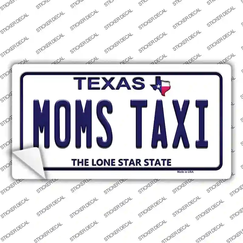 LP-9393s-S Moms Taxi Texas Novelty Sticker Decal, Small
