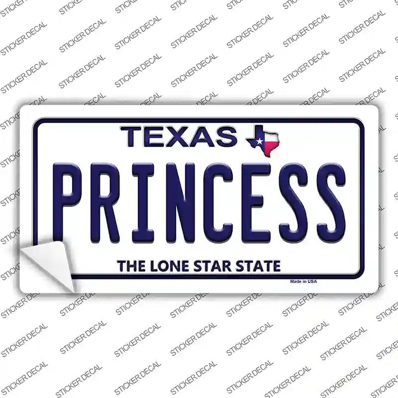 LP-9401s-S Princess Texas Novelty Sticker Decal, Small