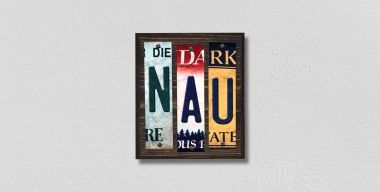 WS-233 NAU License Plate Strips Novelty Wood Signs