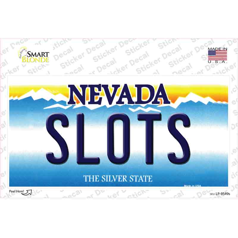 LP-9549s-M Slots Nevada Novelty Sticker Decal, Medium