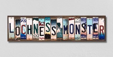 WS-319 Lochness Monster License Plate Strips Novelty Wood Signs