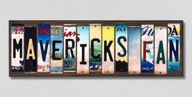 WS-381 Mavericks Fan License Plate Strips Novelty Wood Signs