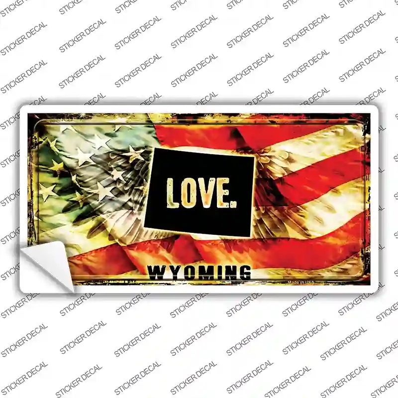LP-8636s-S Wyoming Love Novelty Sticker Decal, Small