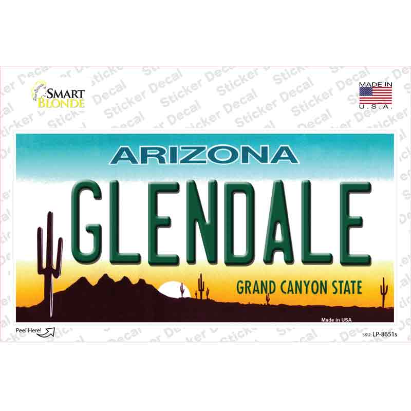 LP-8651s-M Glendale Arizona Novelty Sticker Decal, Medium