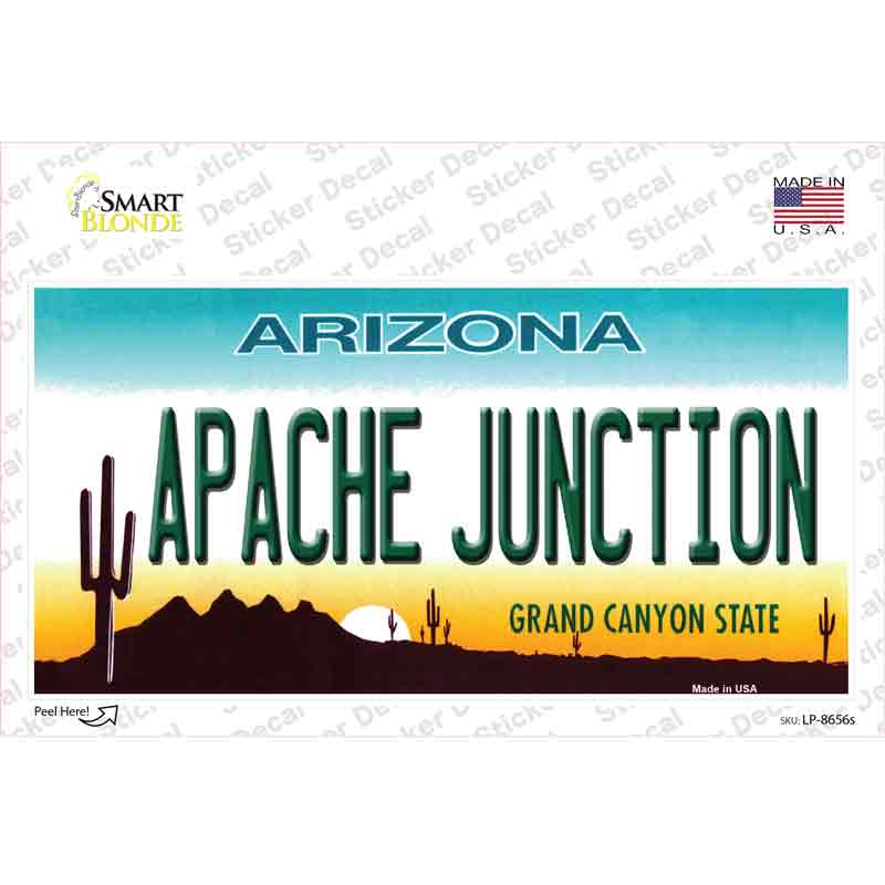 LP-8656s-M Apache Junction Arizona Novelty Sticker Decal, Medium