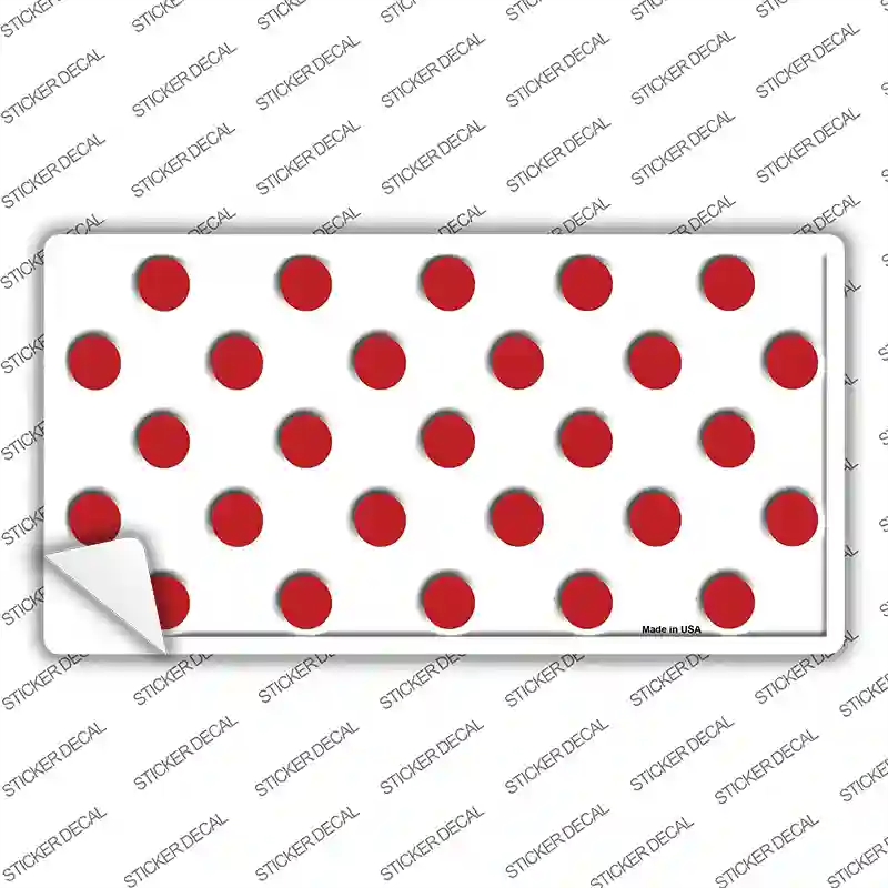 LP-2979s-S Red White Polka Dot Novelty Sticker Decal, Small