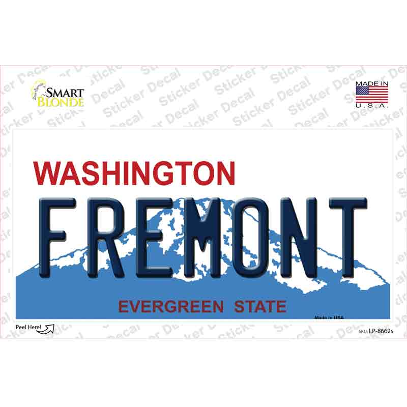 LP-8662s-M Fremont Washington Novelty Sticker Decal, Medium