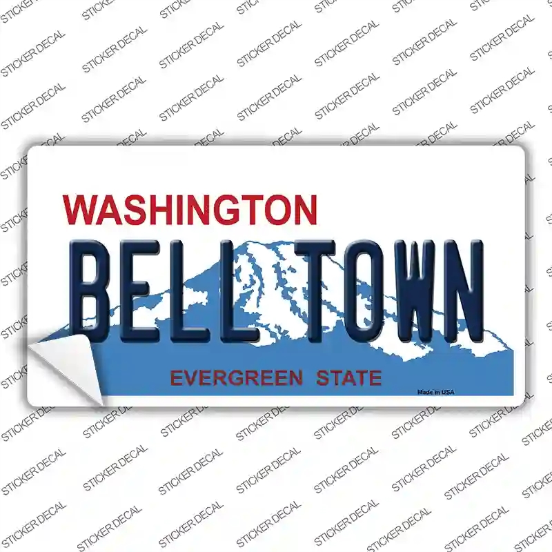 LP-8684s-L Bell Town Washington Novelty Sticker Decal, Large