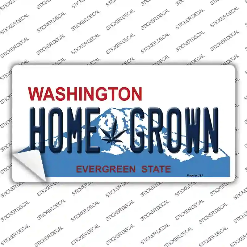 LP-8687s-L Home Grown Washington Novelty Sticker Decal, Large