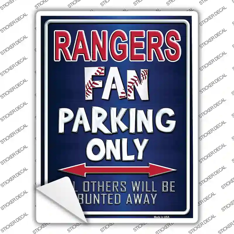P-230s-S Rangers Blue Novelty Rectangle Sticker Decal, Small