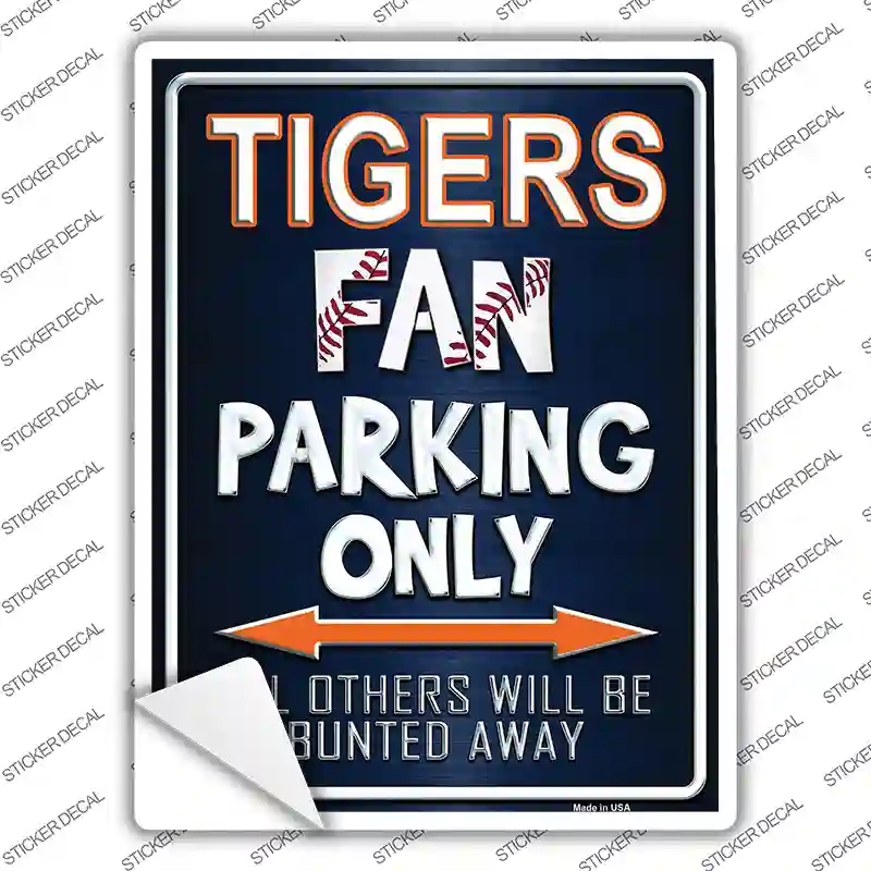 P-236s-L Tigers Novelty Rectangle Sticker Decal, Large
