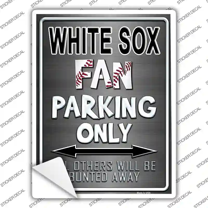 P-238s-XL White Sox Novelty Rectangle Sticker Decal, Extra Large