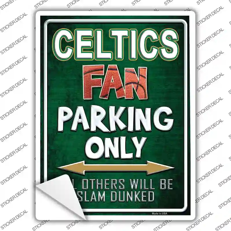 P-244s-L Celtics Novelty Rectangle Sticker Decal, Large