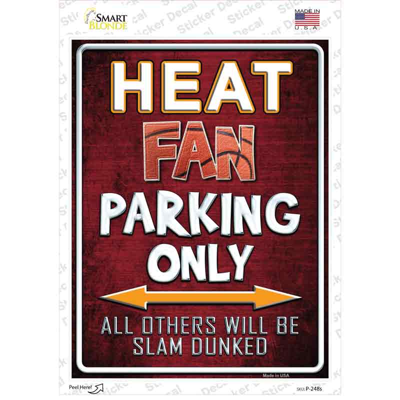 P-248s-M Heat Novelty Rectangle Sticker Decal, Medium