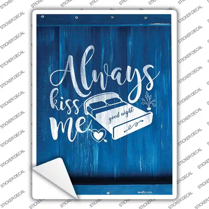 P-2623s-XL Kiss Me Goodnight Novelty Rectangular Sticker Decal, Extra Large
