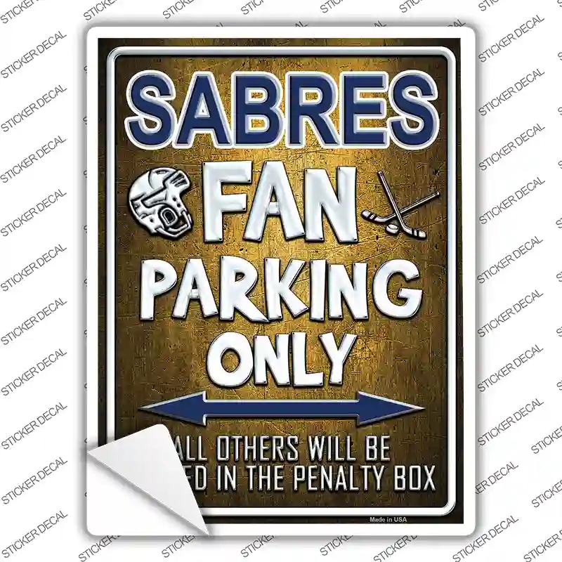 P-335s-XL Sabres Novelty Rectangle Sticker Decal, Extra Large