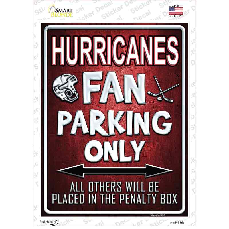 P-336s-M Hurricanes Novelty Rectangle Sticker Decal, Medium