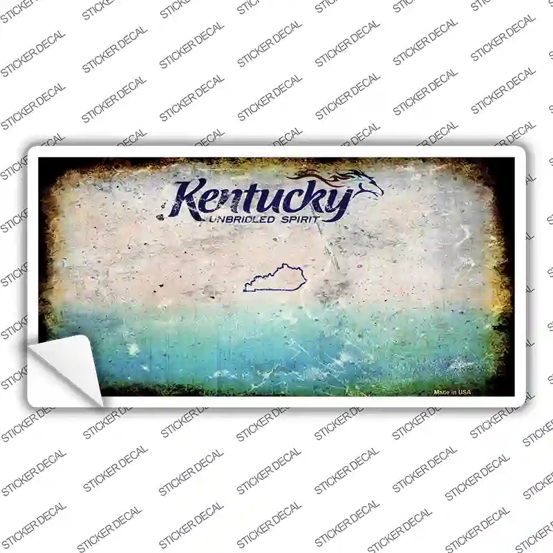 LP-8134s-L Kentucky State Rusty Novelty Sticker Decal, Large