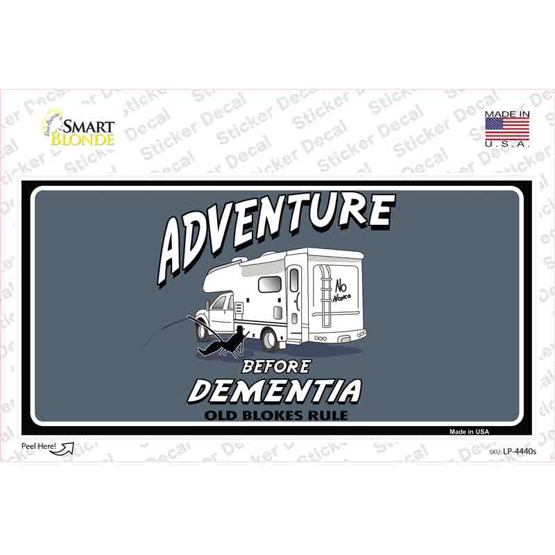 LP-4440s-M Adventure Before Dementia Novelty Sticker Decal, Medium