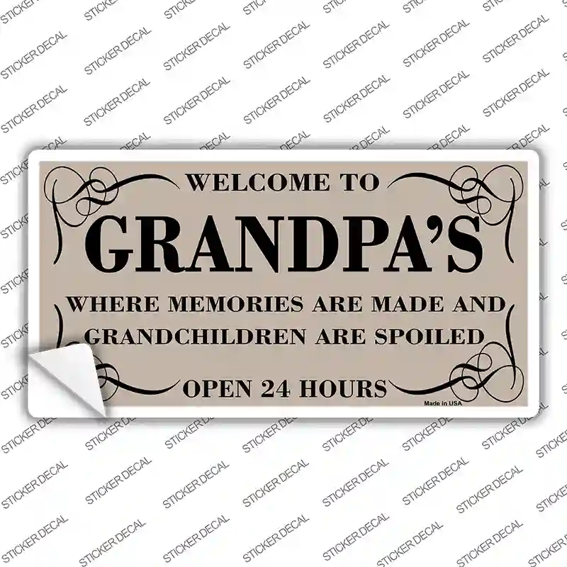 LP-4458s-XL Welcome to Grandpas Novelty Sticker Decal, Extra Large