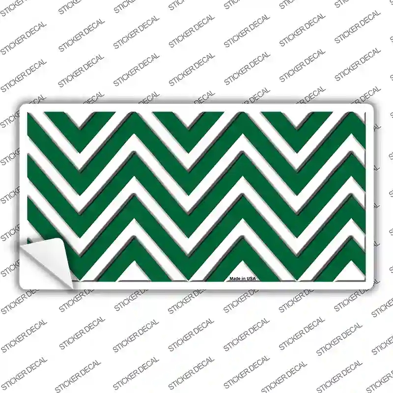 LP-4469s-XL Green Chevron Novelty Sticker Decal, Extra Large