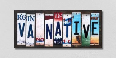 WS-547 VA Native License Plate Strips Novelty Wood Signs