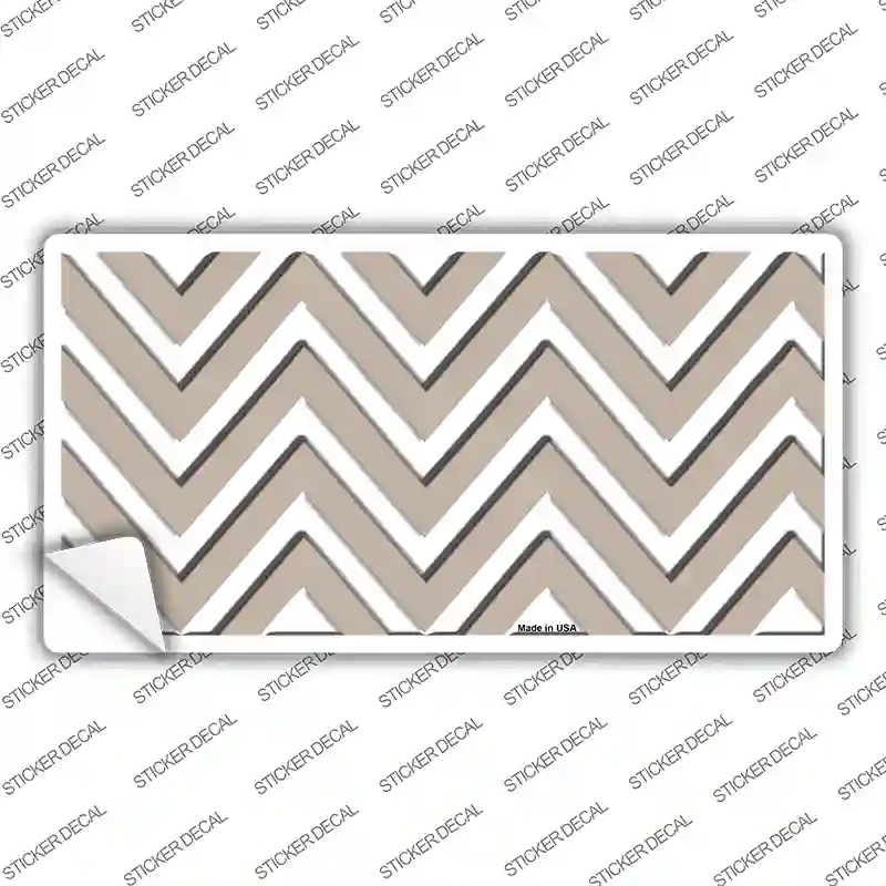 LP-4479s-L Tan Chevron Novelty Sticker Decal, Large