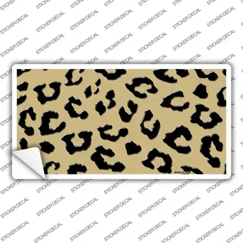 LP-4527s-XL Gold Black Cheetah Novelty Sticker Decal, Extra Large