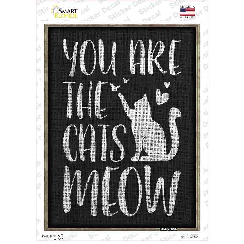P-2634s-M The Cats Meow Novelty Rectangular Sticker Decal, Medium