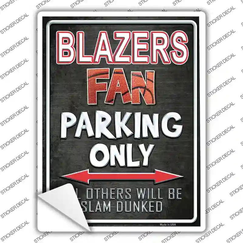 P-267s-L Trail Blazers Novelty Rectangle Sticker Decal, Large