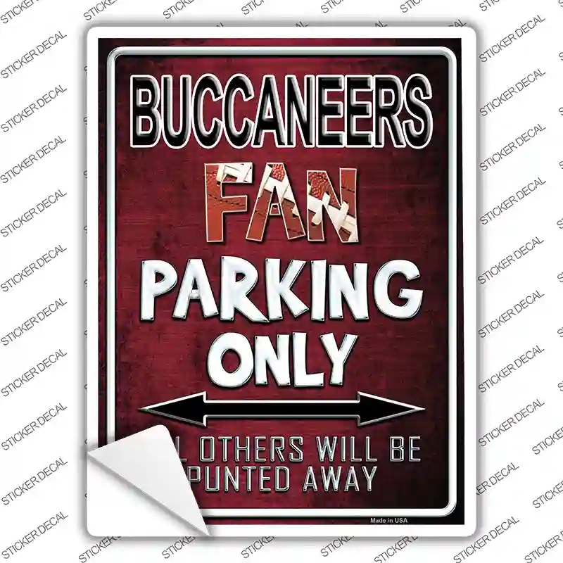 P-2014s-L Buccaneers Novelty Rectangle Sticker Decal, Large