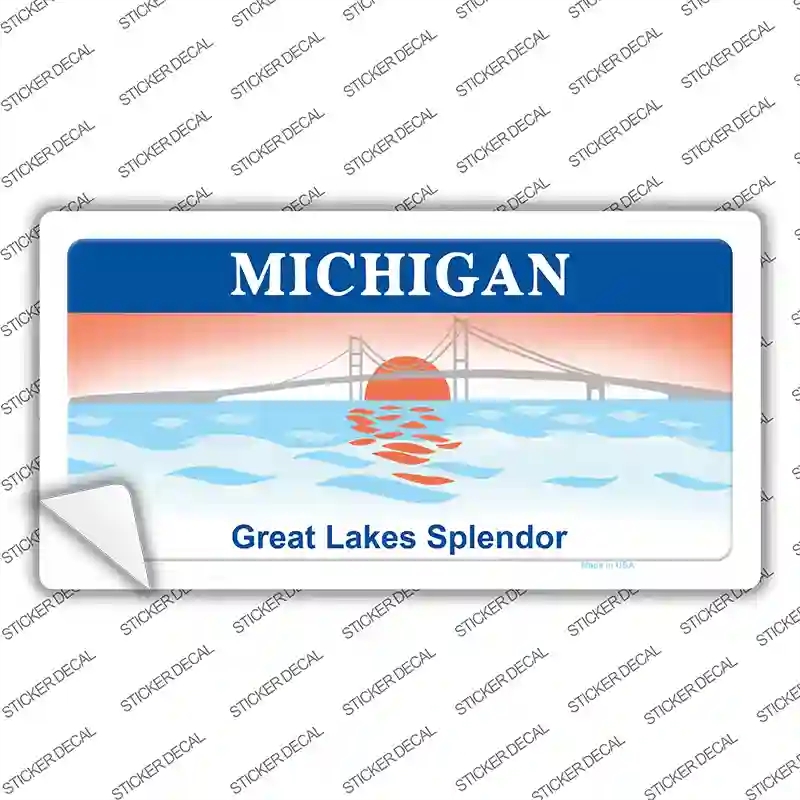 LP-8298s-S Michigan Great Lakes Novelty Sticker Decal, Small