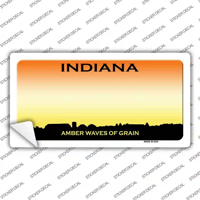 LP-8332s-S Indiana Amber Waves Novelty Sticker Decal, Small