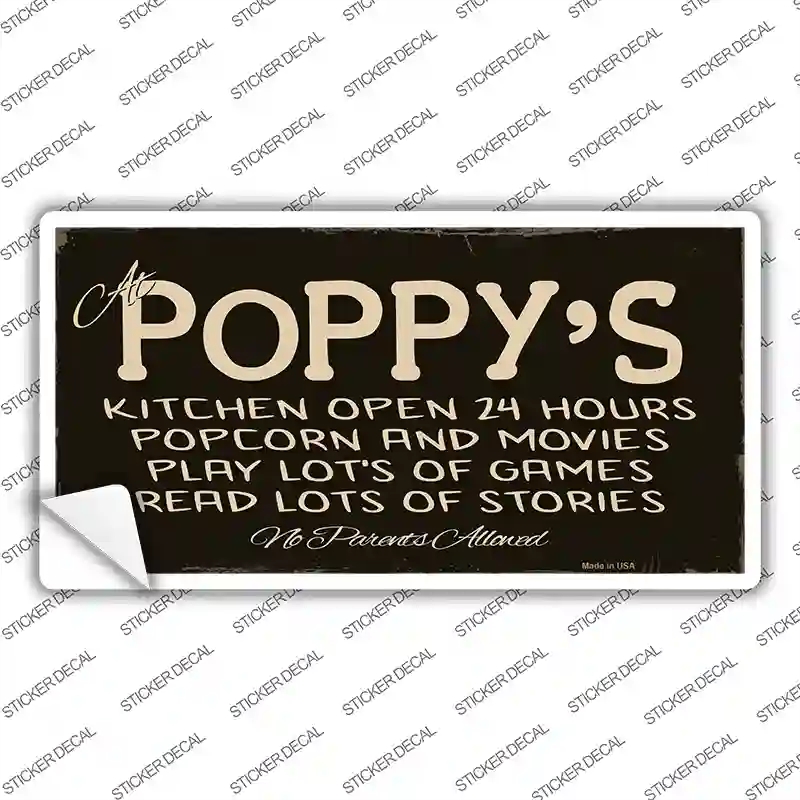 LP-8372s-XL At Poppys Novelty Sticker Decal, Extra Large
