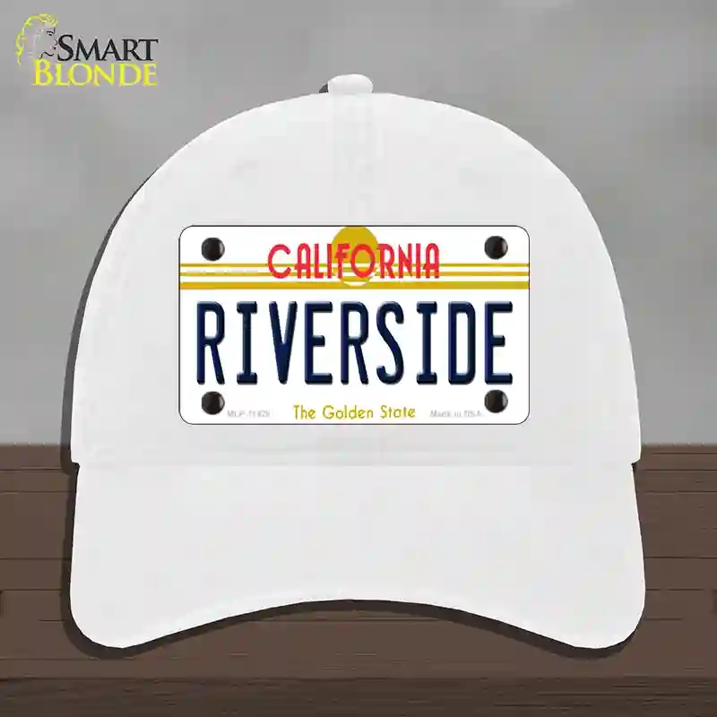 HAT14-MLP-11428 Riverside California Novelty License Plate Hat, Unconstructed Cotton - White
