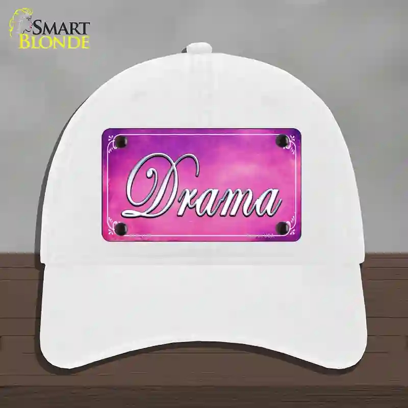 HAT14-MLP-1159 Drama Novelty License Plate Hat, Unconstructed Cotton - White