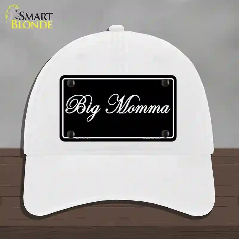 HAT14-MLP-11702 Big Momma Novelty License Plate Hat, Unconstructed Cotton - White