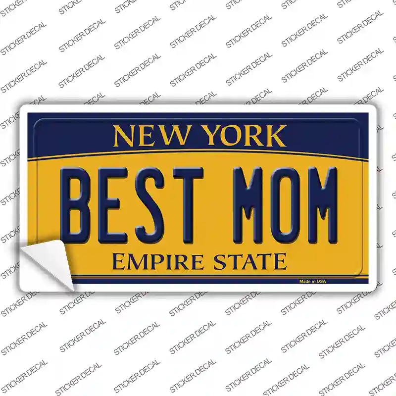 LP-8987s-S Best Mom   York Novelty Sticker Decal, Small